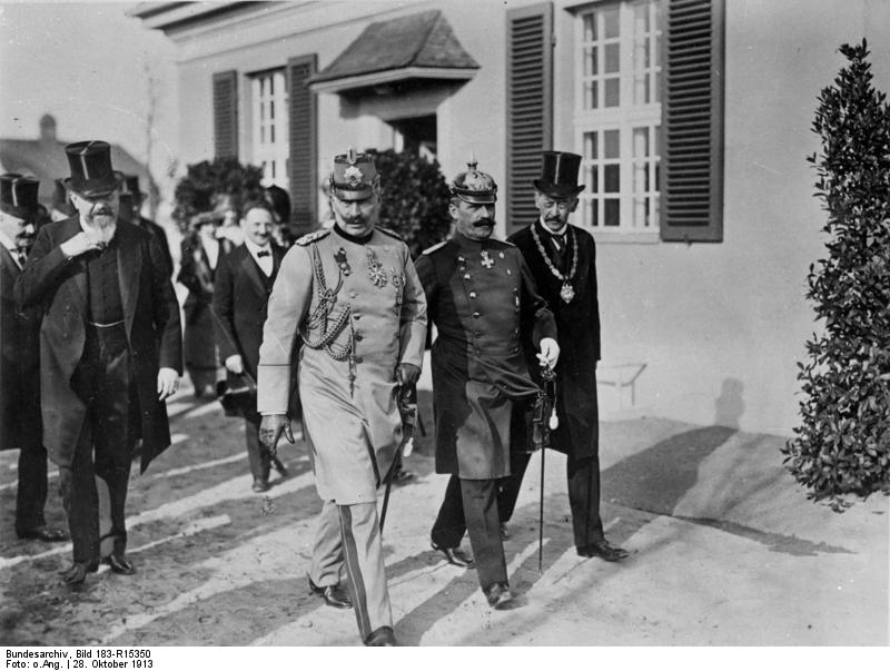 Opening of the Kaiser Wilhelm Institute in Berlin-Dahlem in 1913, attended by Kaiser Wilhelm II and leading German scientific and government figures