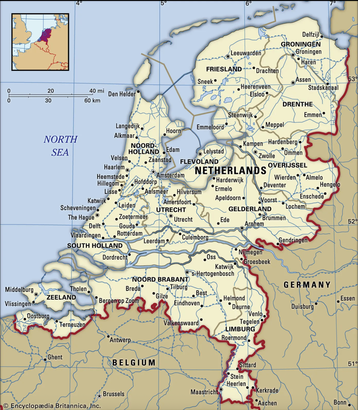 Map of the Netherlands