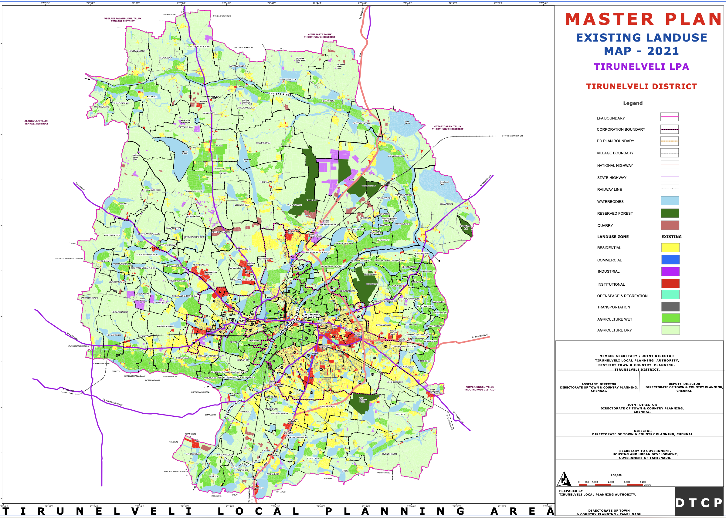 Tirunelveli existing land use map 2021